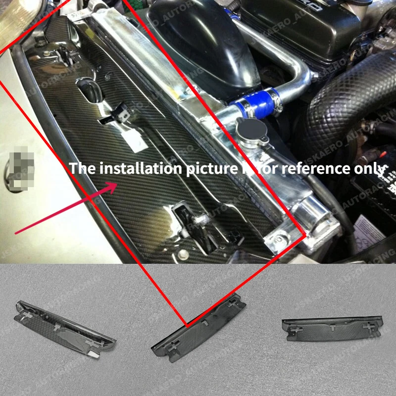 

For Supra MK4 JZA80 Cooling Panel Radiator Cover Honey Comb Weave Carbon Fiber car BodyKits