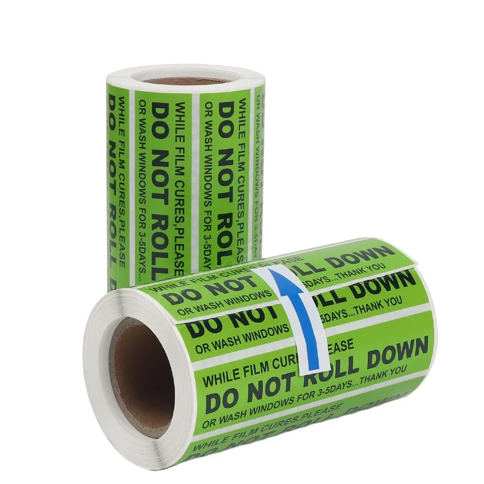 DO NOT ROLL DOWN Warning Sticker Reflective Window Safety Label Removable Car Window Decal No Residue Adhesive