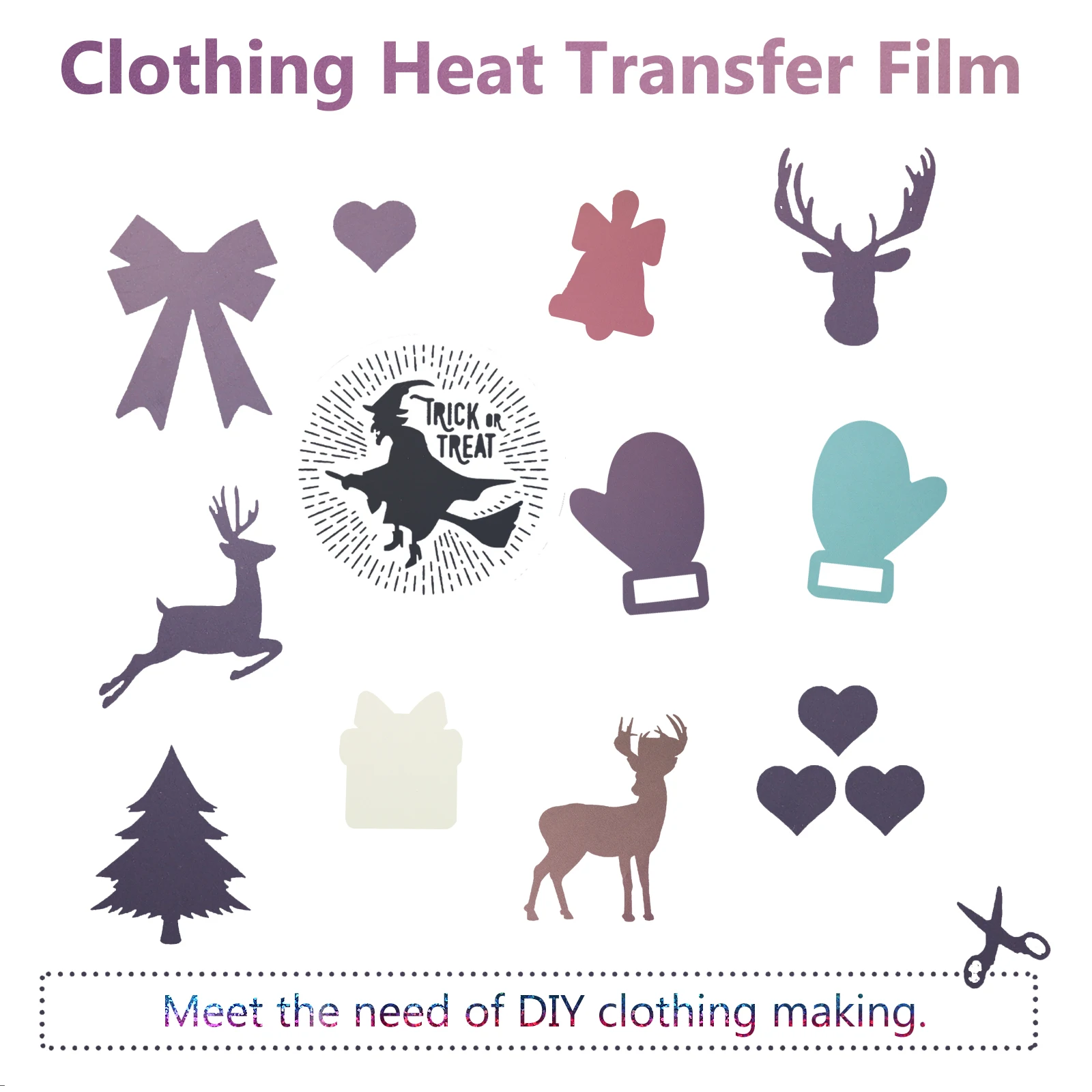 

6pcs Useful Heat Transfer Film For Diy Clothes Vinyl Membrane Diy Cloth Film Custom Design Clothing Transfer Tape
