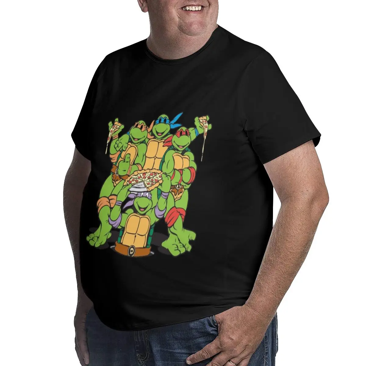 Men's Big and Tall Short Sleeve T-Shirt Teenage Mutant Ninja Turtles Soft and Breathable Casual Tee for Everyday Comfort