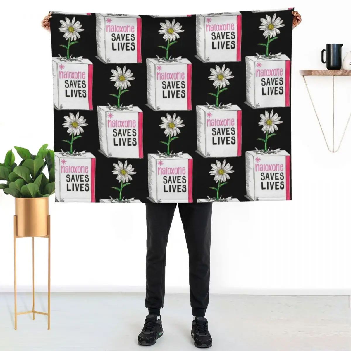 

Narcan/Naloxone Box - Overdose Awareness Throw Blanket All Weather Soft Throw Blanket for Sofa