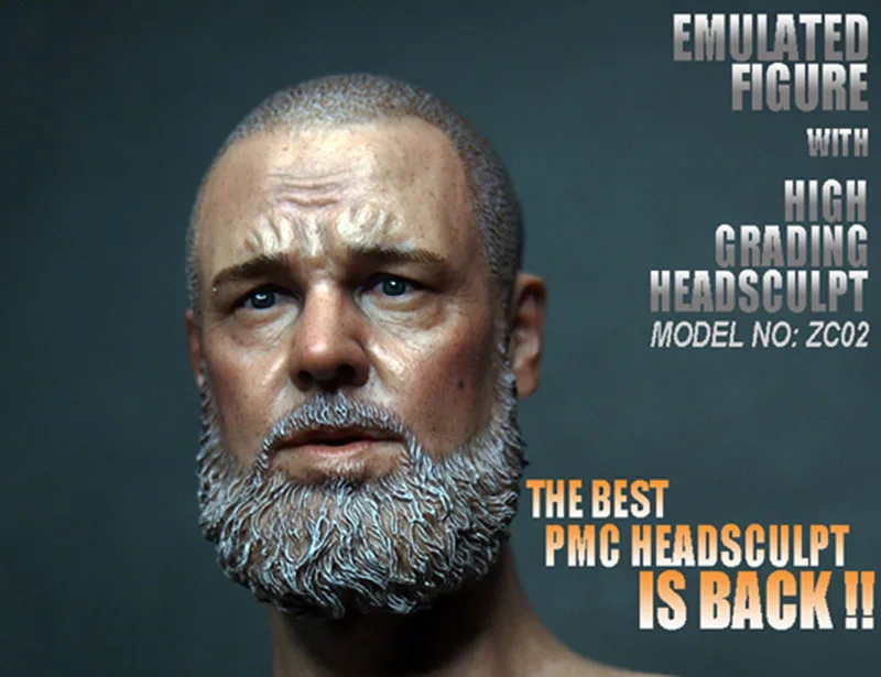 1/6 Male Russell Crowe Creation Tour Trip Head Sculpture Carving Model Fit 12inch Action Figures Collect