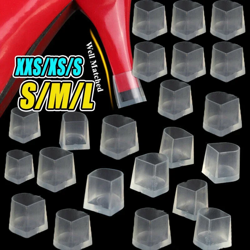 1pair Silicone Heel Protectors Stoppers Latin Stiletto Dancing Covers Antislip High Heeler Bridal Wedding Shoes Accessories image 2