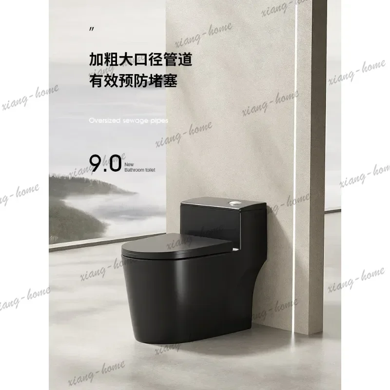 Black toilet household siphon silent deodorant color ceramic light luxury toilet