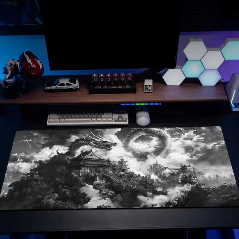 

Chinese dragon pattern mouse pad Rubber non-slip gaming pads Laptop protection mats Extra large extended thick table mat XXL
