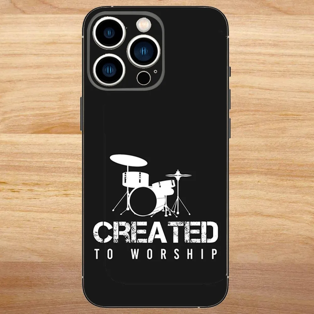 Drum Drummer Music Dj Phone Case For iPhone15,14,13,12,11,Pro,Max,Plus,Mini,X,XS,XR,8,7,6,S,Plus,SE Soft Black Case