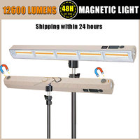 【41cm IP65 Work Light】6000mAh LED Bar with Magnet/Hook, All Night Runtime 4 Modes Dimming (Warm/White/Neutral/SOS) + Side Torch