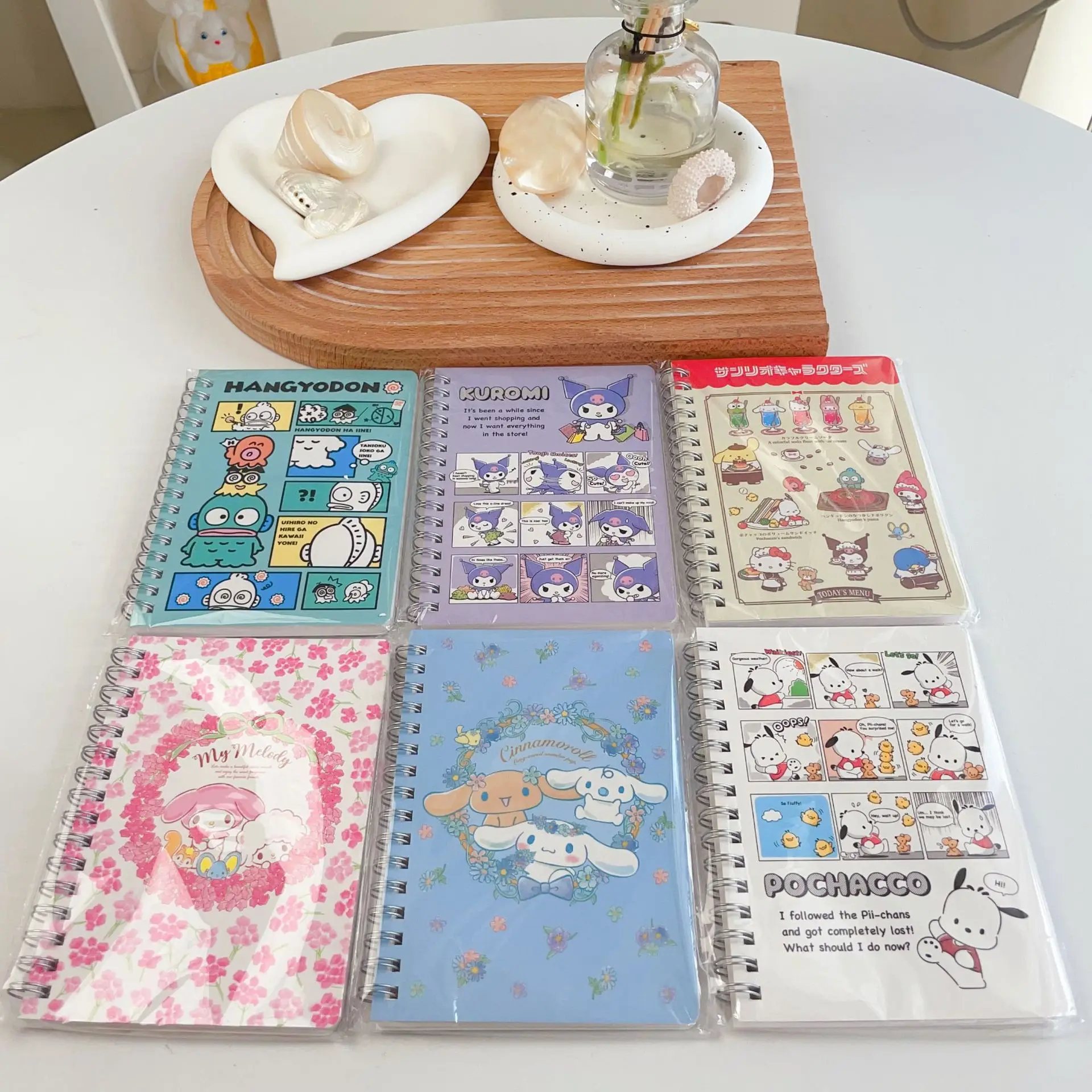 Sanrio Coil Book Kawaii Hello Kitty Notepad Anime Kuromi My Melody Stationery Cartoon Notebook Diary Student Supplie Kids Gift