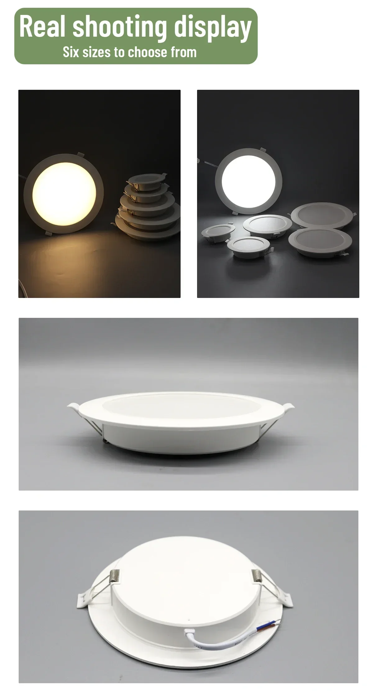 1-10 Stück/Set Einbau-LED-Downlight Runde LED-Panelleuchte 110V 220V 3000K 4000K 6000K 10W 24W Spot für Innenbeleuchtung zu Hause – Detail 11