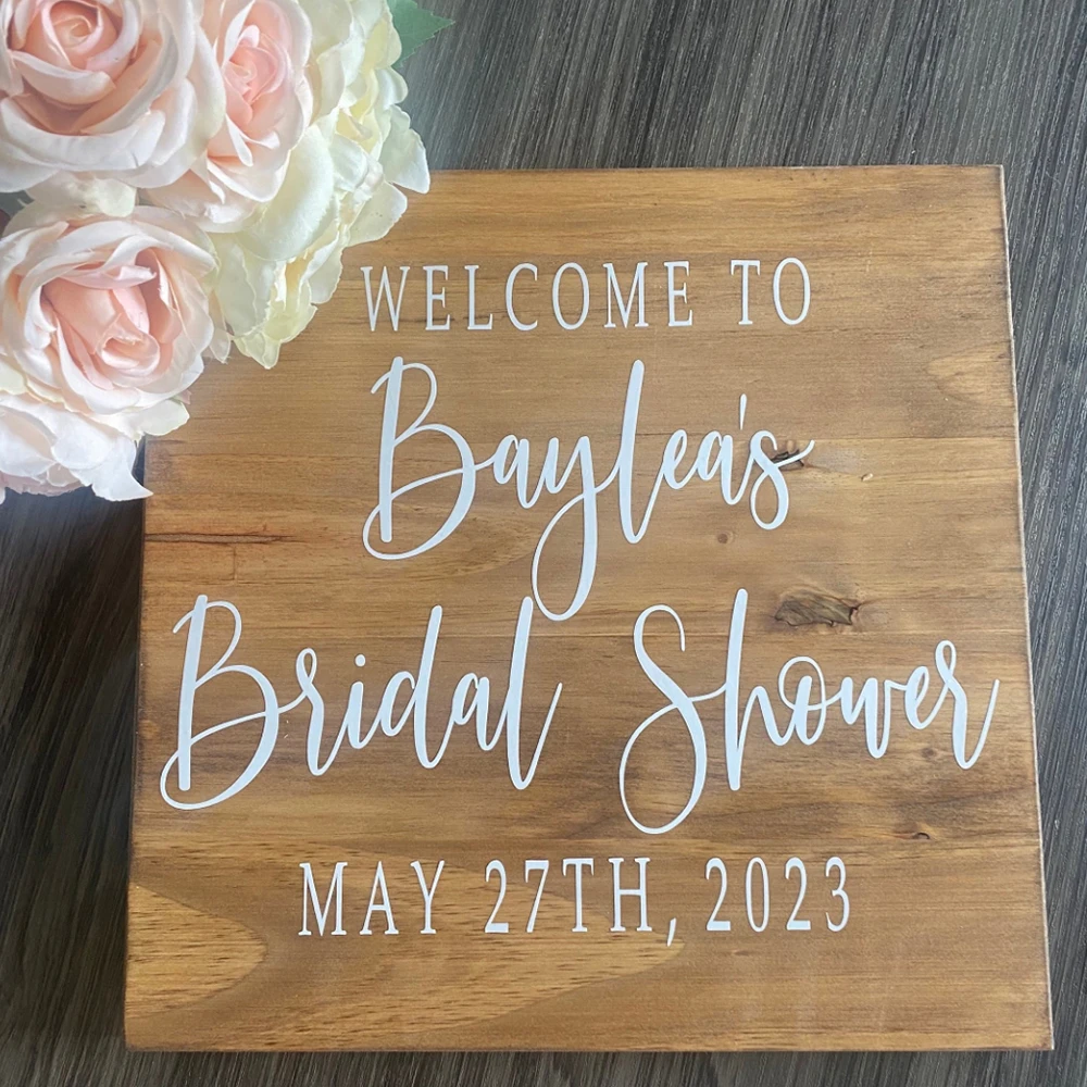 

Customized Name Bridal Shower Stickers Weclcome Wedding Sign Personalized Stickers Mirror Decal Party Decor Vinyl Decals