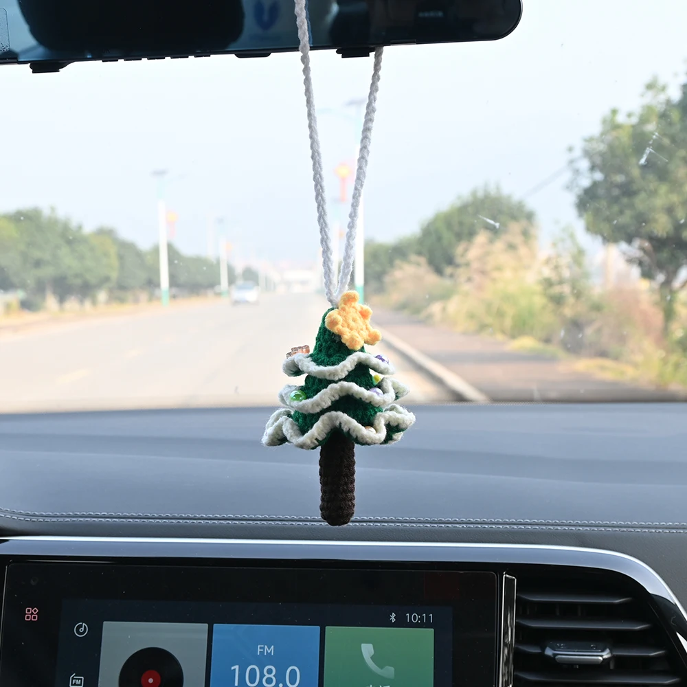 1pcs Fabric Ornaments,Handmade Christmas Tree Pendant,Car Interior Rearview Mirror Accessory,Cute Gifts Idea,Home Hanging Decor.