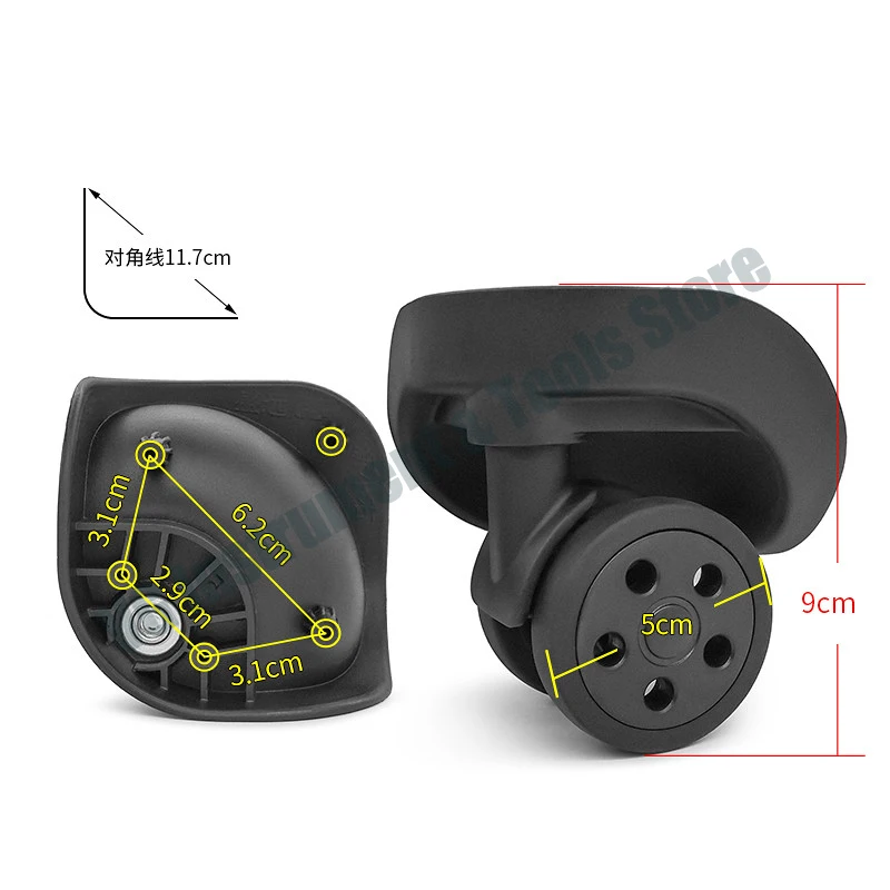 Shengyuan C24 Swivel Caster Replacement Wheels, Repair Parts for Dunlop OCCA Trolley Suitcase Luggage Accessories