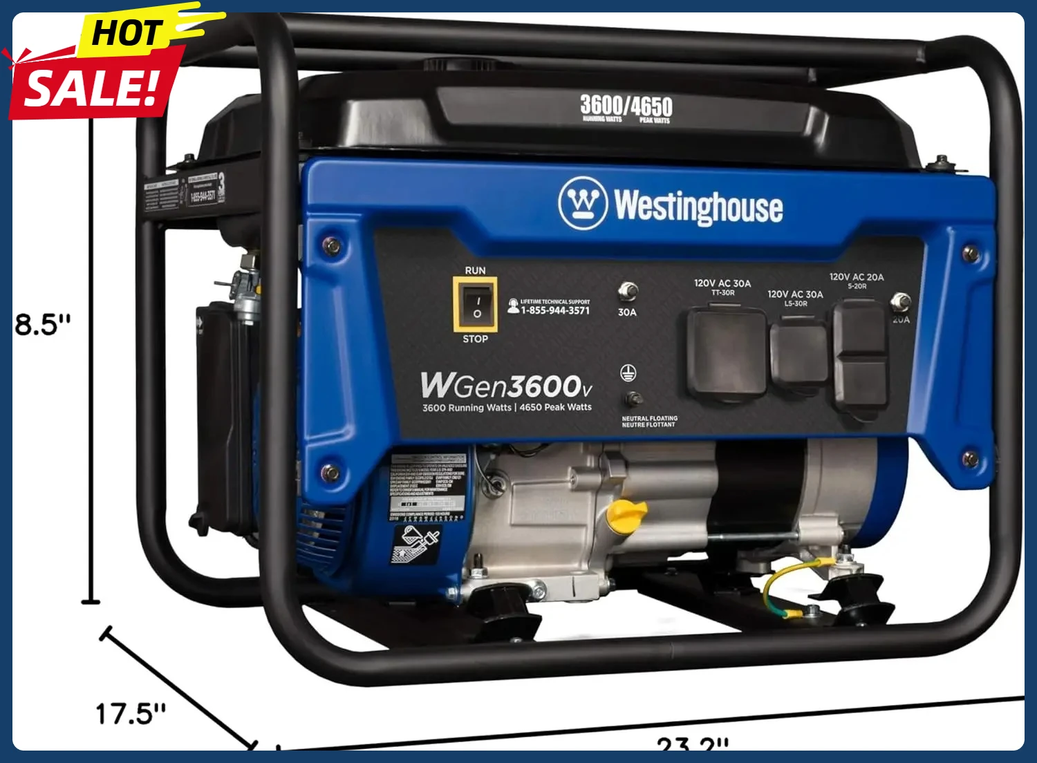 المبيعات الساخنة معدات الطاقة الخارجية واط مولد محمول، تعمل بالغاز، RV جاهز 30A منفذ 4650 الذروة #1