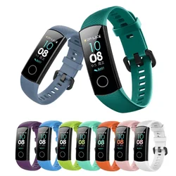 Honor Band 4 5 용 실리콘 스포츠 팔찌, 액세서리 교체 스트랩, 화웨이 Honor Band 5 4 스마트 워치 스트랩