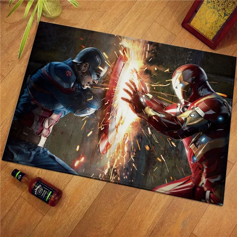 Disney Flannel Anti-slip Door Mat Deadpool  Printed Mat  Washable Bathroom Kitchen Floor Decoracion De Fiestas Y Eventos