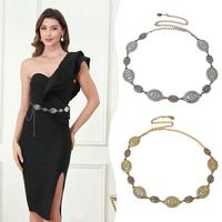 European And American Fashion Metal Waist Chain For Women, Retro Popular Bohemian Ethnic Style, Can Be Matched With Dress 125cm