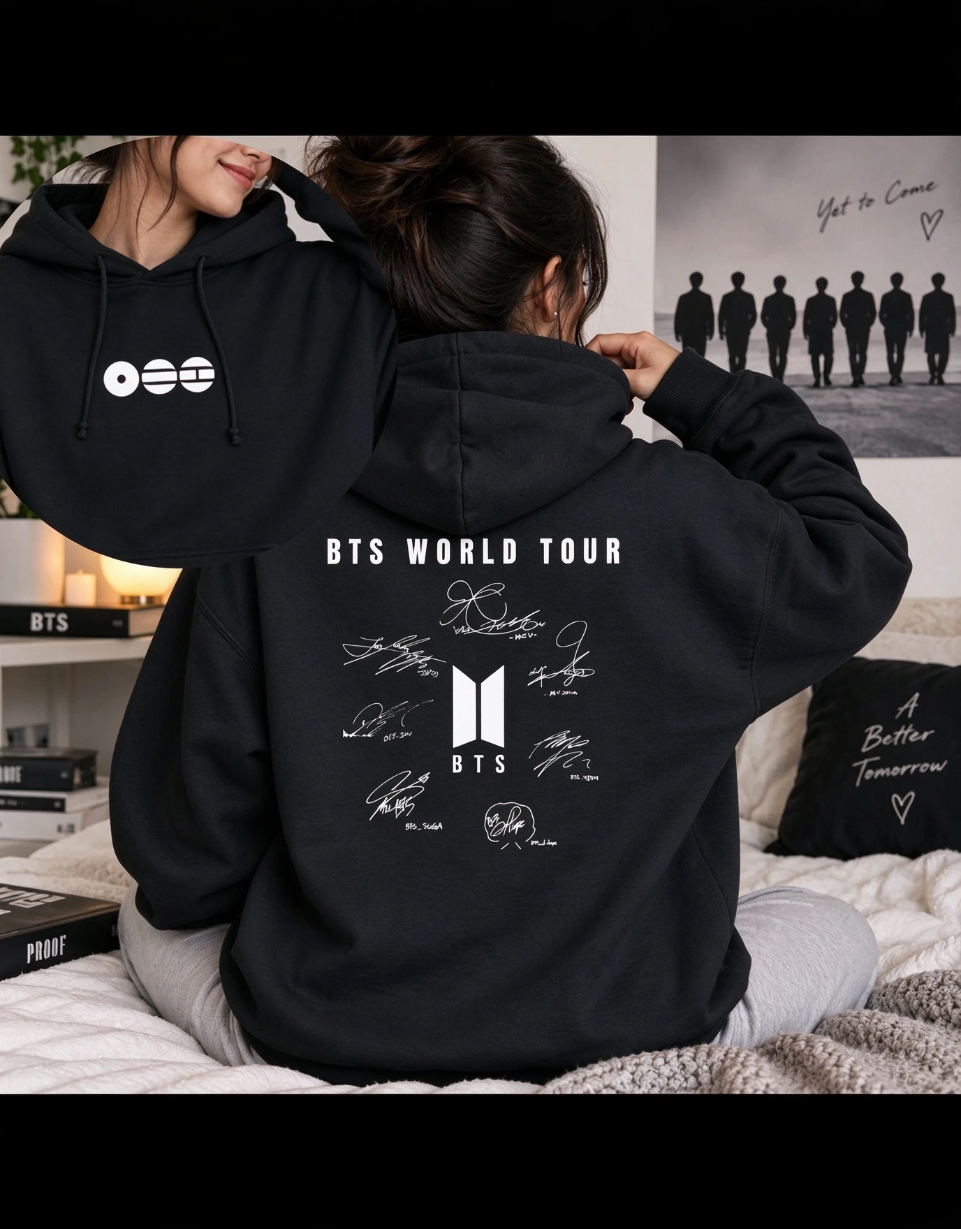 BTS World Tour 2026 Signature Hoodie Men Women Front Back Print Hooded Pullover Sweatshirt Kpop Fans Casual Streetwear Tops