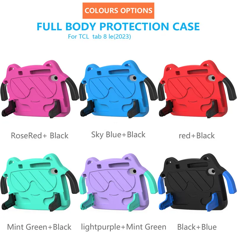 For Lenovo Tab M8 4rd Gen 8.0 Inch TB-300FU/300XU Kids EVA Stand Case TB-8506F 8506X 8505N 8705F Shockproof Contrast Color Cover