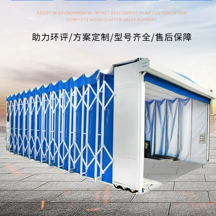 Factory Direct 2026 Mobile Telescopic Room, Fully Automatic Wet And Dry Rail Spray Room Mobile Telescopic Spray Room