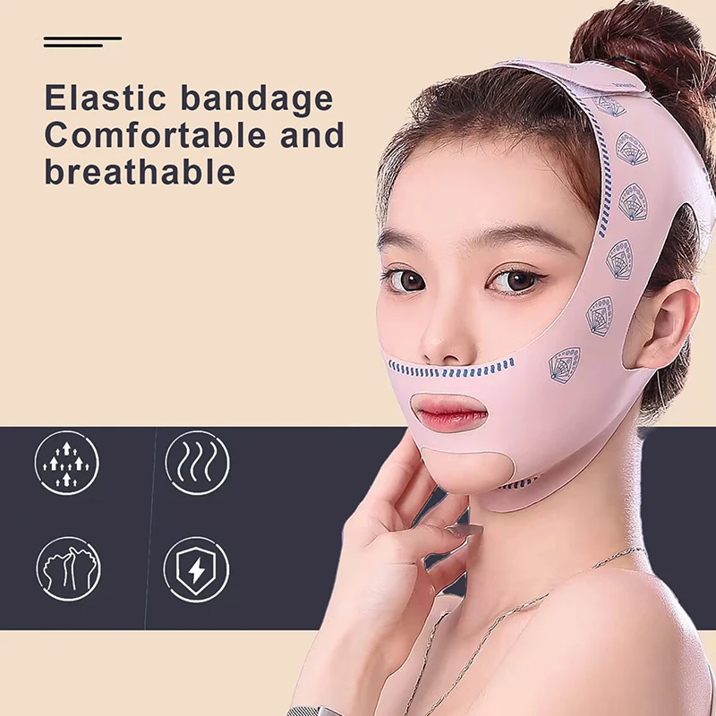 Breathable V Face Band Face Bandage Cheek Lift Up Anti Wrinkle Face Thin Mask Reduce Double Chin V-Line Shaping Bandage