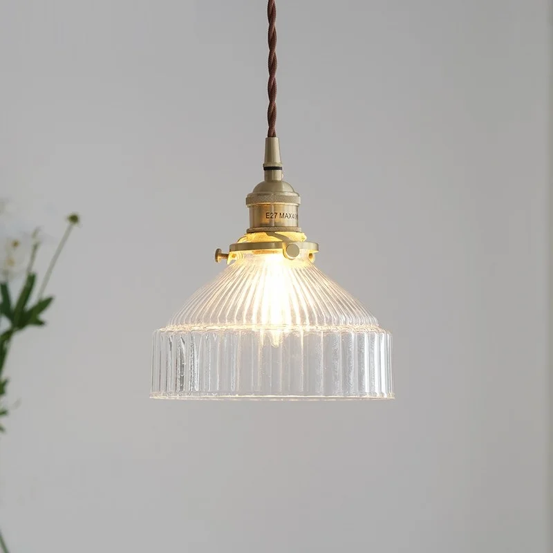 Japanese Glass Pendant Lamps Loft Decor Brass Vintage Hanging Light Dining Room Kitchen Island Ceiling Home Lighting Luminaire