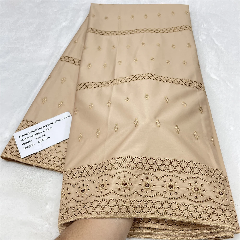 New Nigerian Swiss Voile Lace In Switzerland White Fabric 2026 African Cotton Embroidered Lace Fabric For Women Dress 5+2 Yards