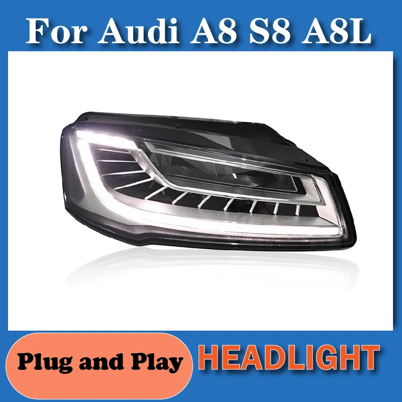 Car Light For Audi A8 Matrix Full LED Headlight 2012-2017 Upgrade New High-profile Headlamp Assembly Turn Signal