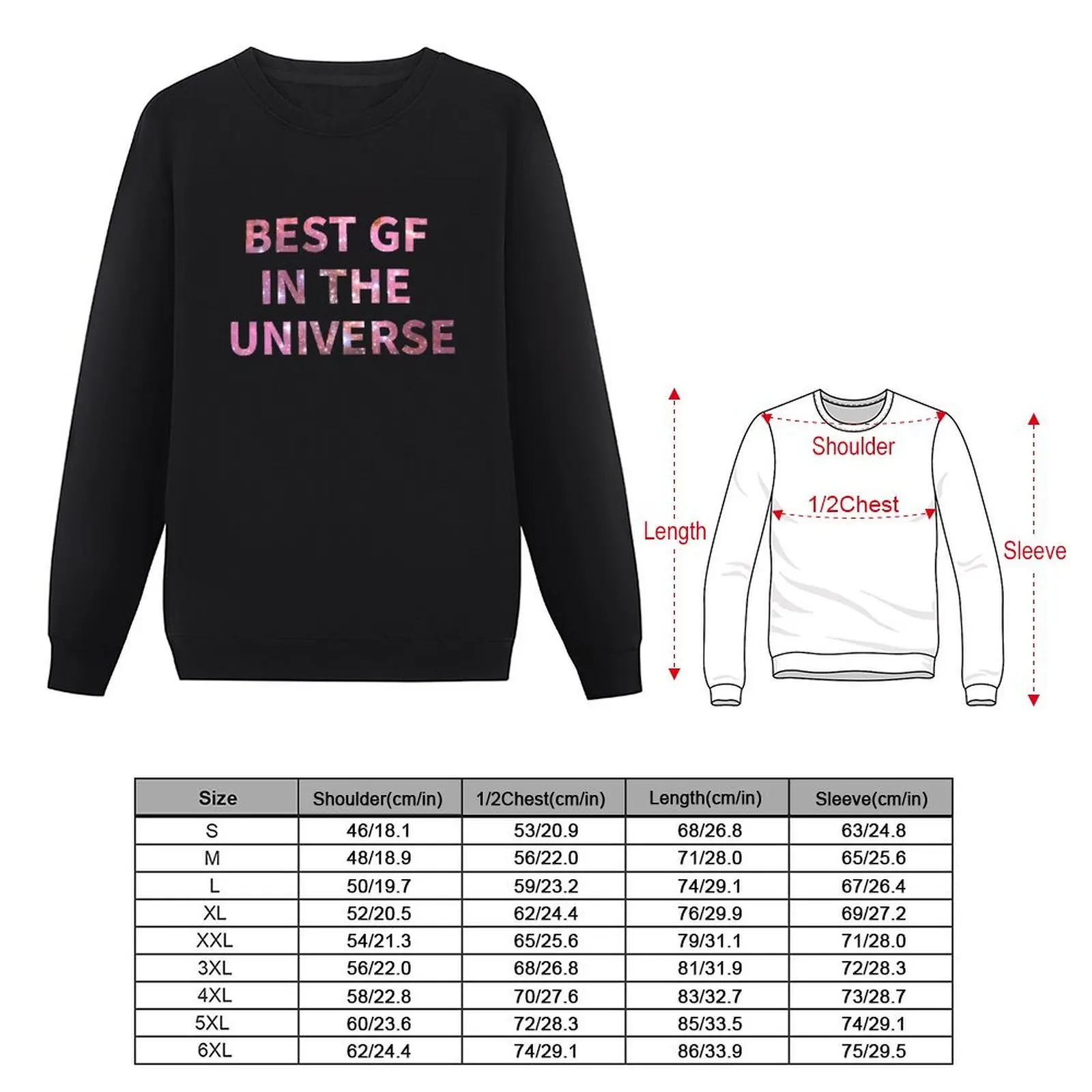 Melhor GF do Dia dos Namorados no Universo |   San Valentín Texto Design Pulôver agasalhos roupas de anime moletons com capuz