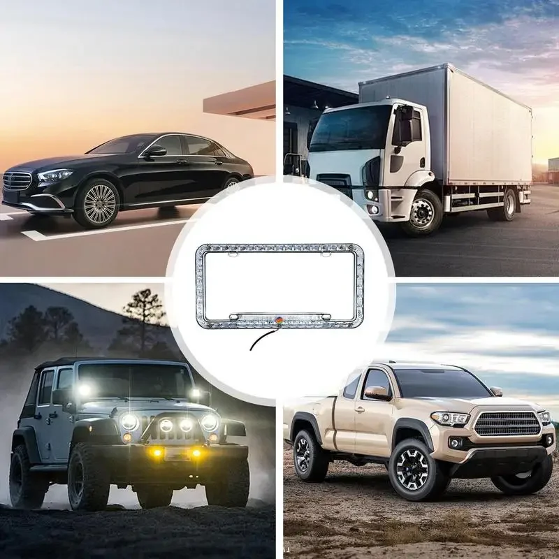 

Светодиодная подсветка рамки номерного знака 12В, многоцветная, для рамок номерных знаков США/Канады, для передних и задних номерных знаков автомобилей, грузовиков и других транспортных средств, аксессуары