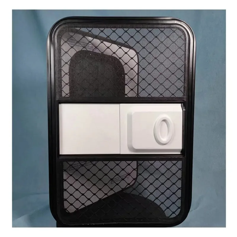 

Black Frame White Panel 620x1050mm Rv Teardrop Door Xps Door Panel With Safety Net Caravan Door