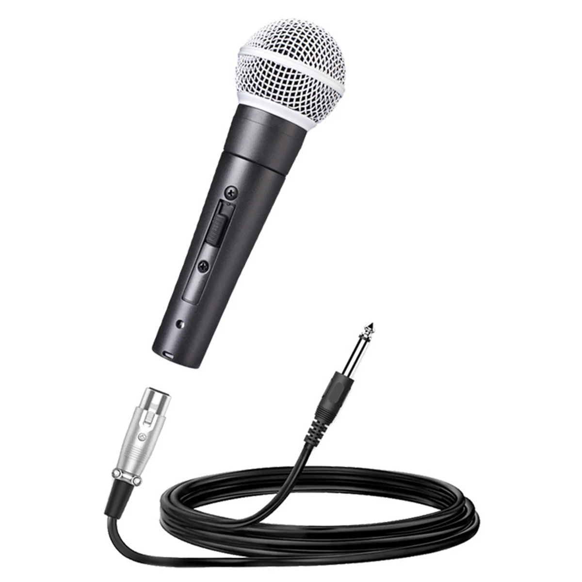 Metal SM58 Cardioid Dynamic Microphone for Stage Singing Professional Wired Microphone for Sing Recording Vocal