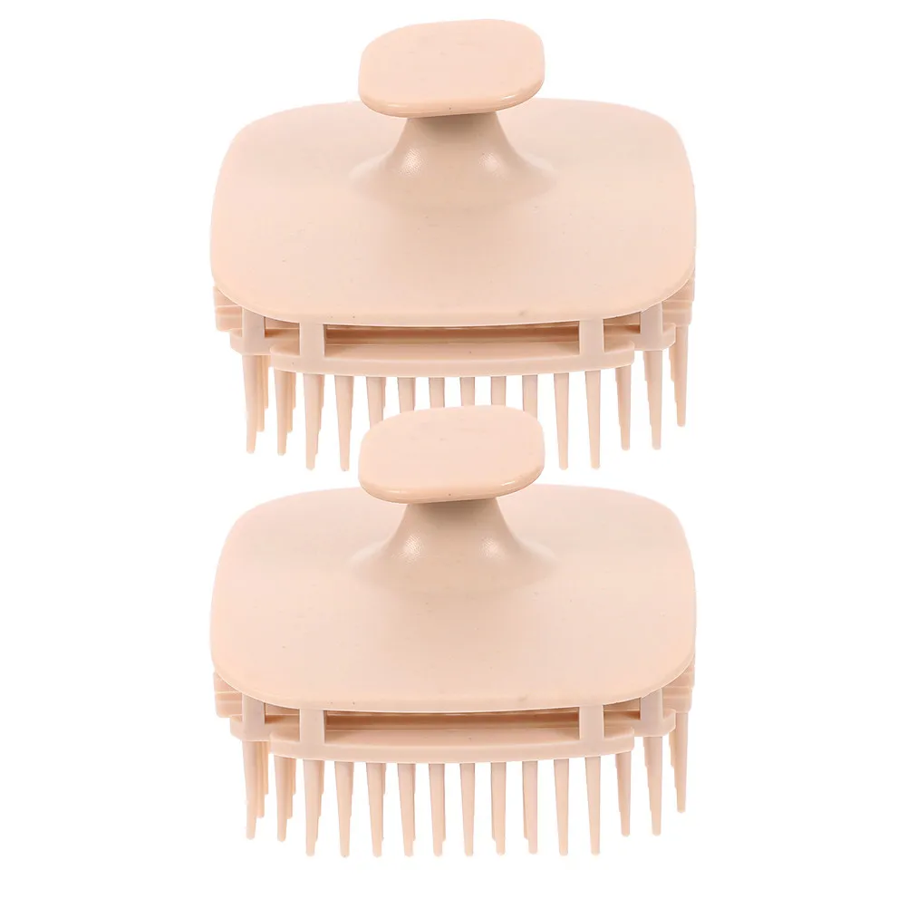 

2Pcs Square Scalp Scrubber Shampoo Brush Silicone Hair Massager Palm Brush Scalp Cleaning Massage Shower Hair Tool