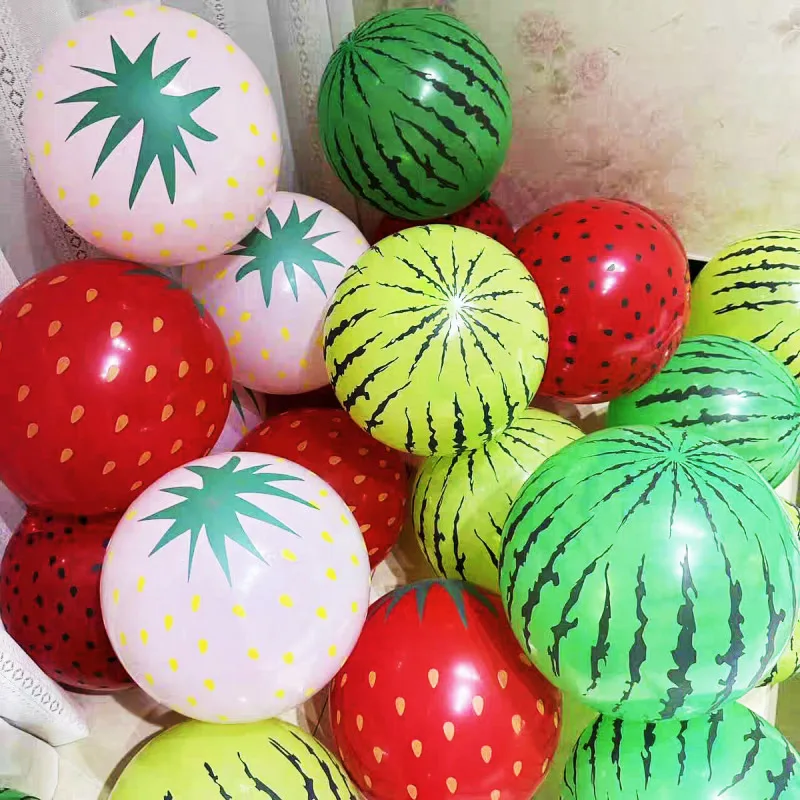 

12 inch Strawberry Watermelon Balloon Scene Decoration Decoration Birthday Party Festival Fruit Strawberry Theme Balloon