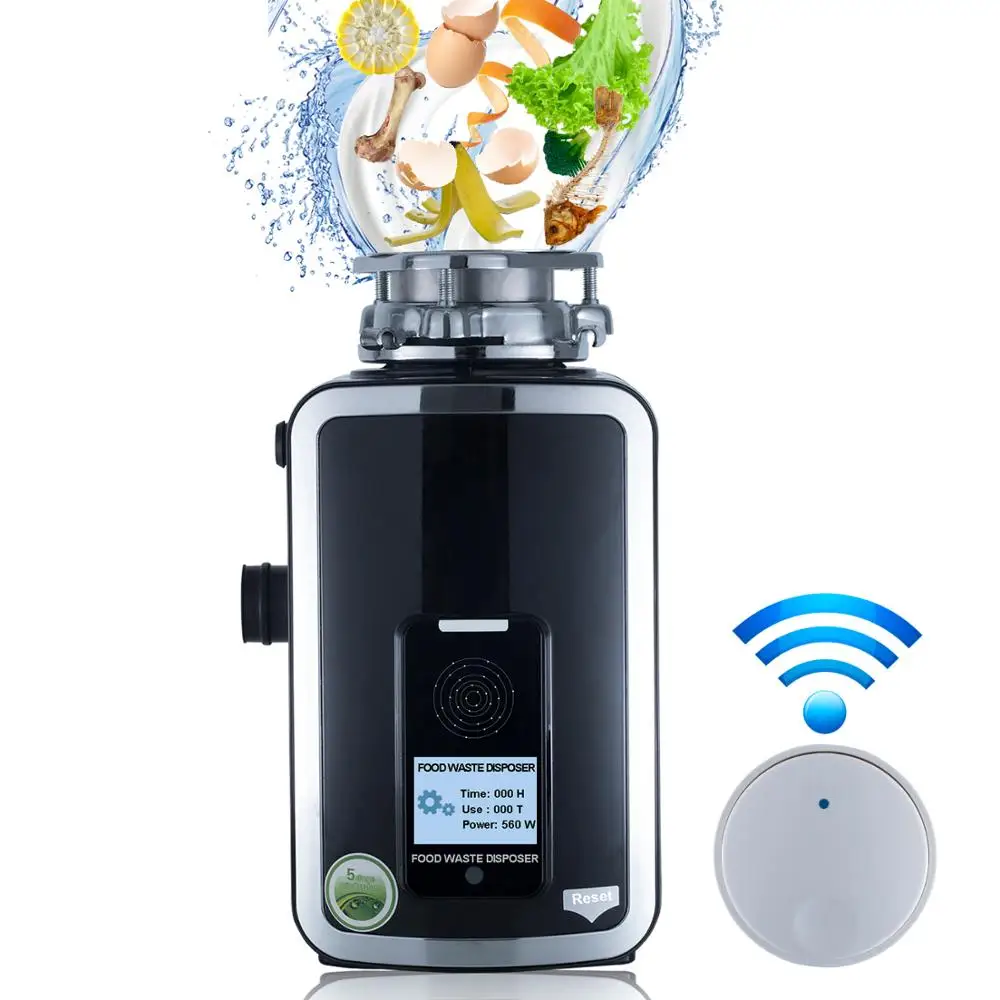 

Dengshang Kitchen Food Waste Disposer Automatic Remote Control Auto-Reverse Grind System Sink Grinder
