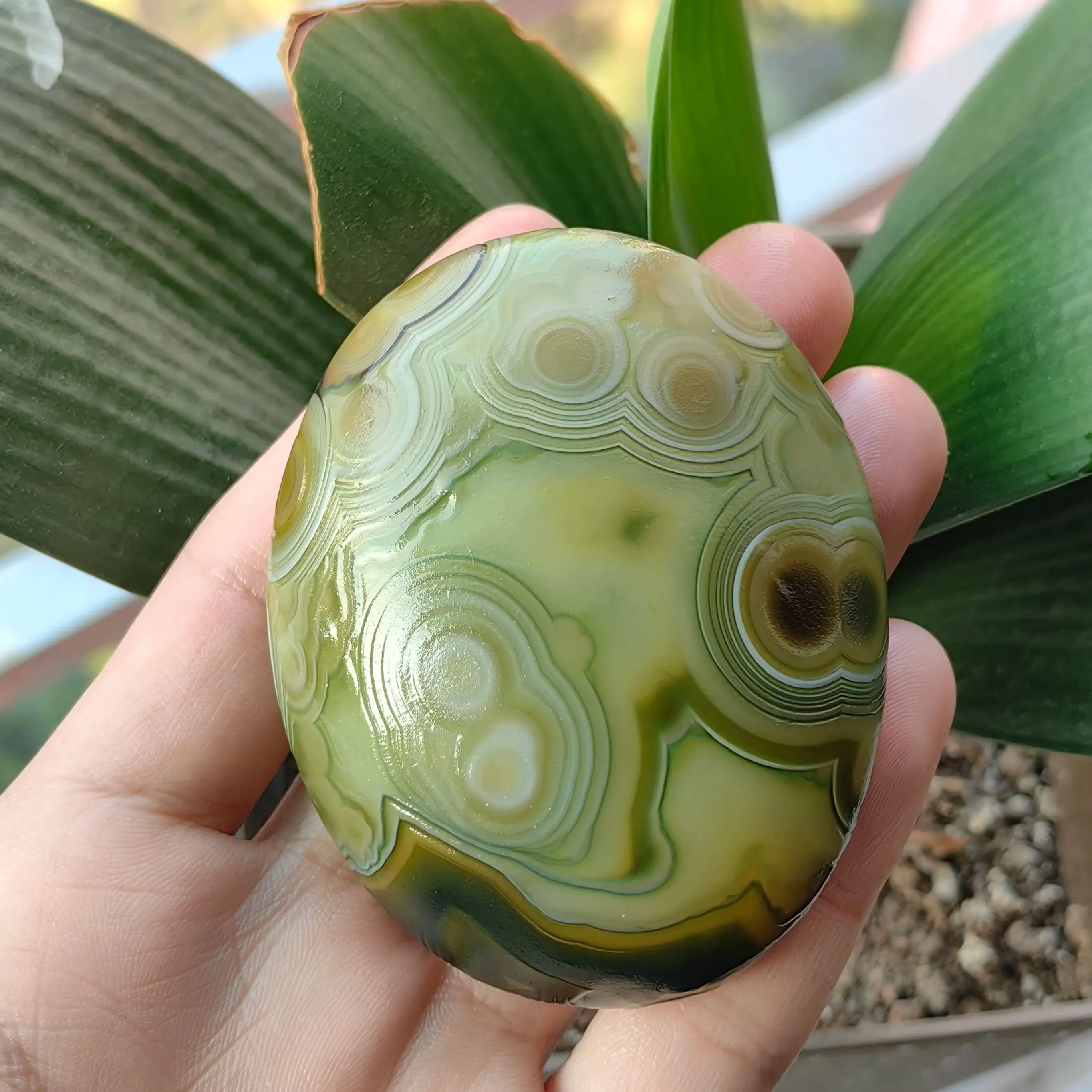 Ojos divinos naturales puros, piedras de palma de ágata, buena suerte, alivio del estrés, trabajo energético, contra la negatividad, meditación espiritual Reiki