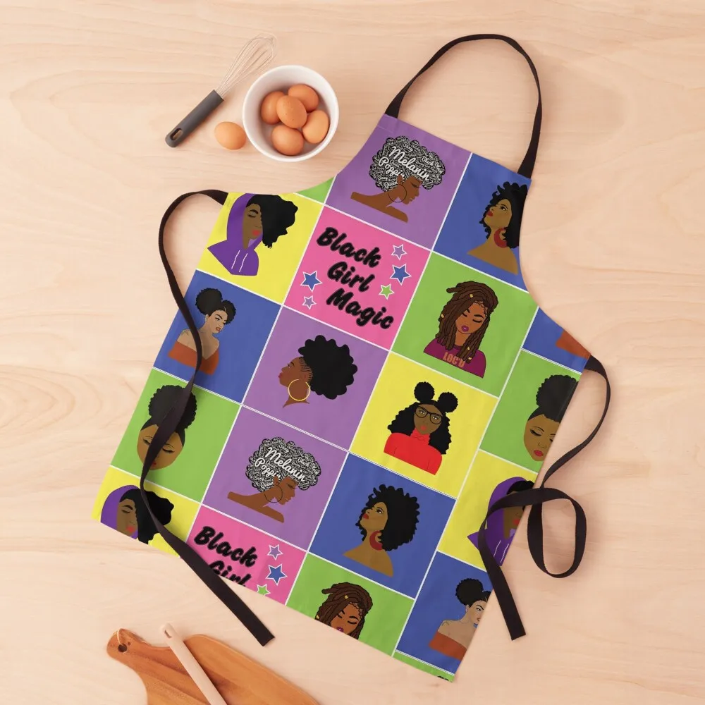 

Black Girl Magic Hairstyles Apron Hairdressing esthetician christmas kitchen Home Utensils Apron