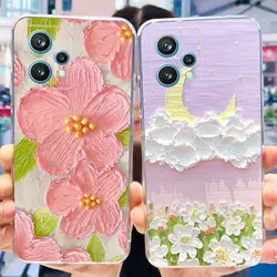 For Realme 9 Pro 5G Case RMX3471 RMX3472 Back Cover Popular Flower Transparent Silicone Soft Fundas For Realme 9 Pro Plus Bumper
