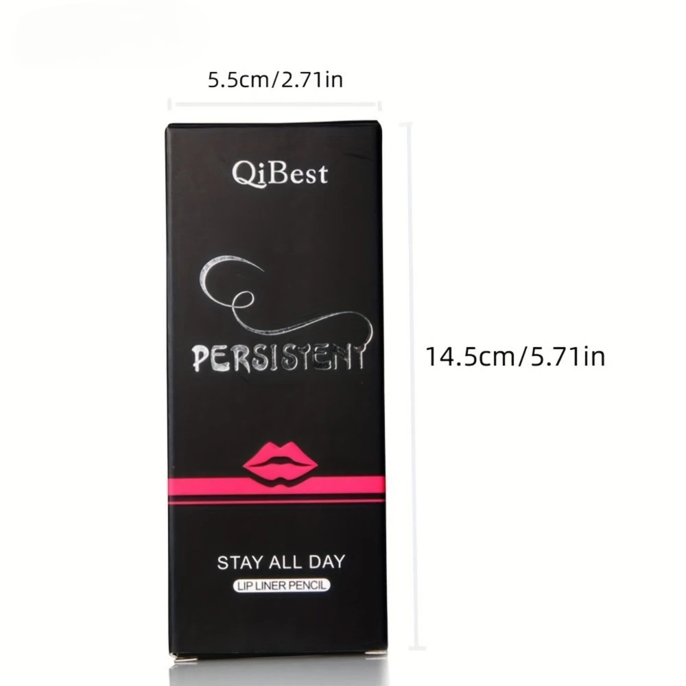 Conjunto de lápis de batom nude fosco, 12 cores, longa duração, à prova d'água, delineador labial de alta pigmentação, ferramentas de maquiagem labial