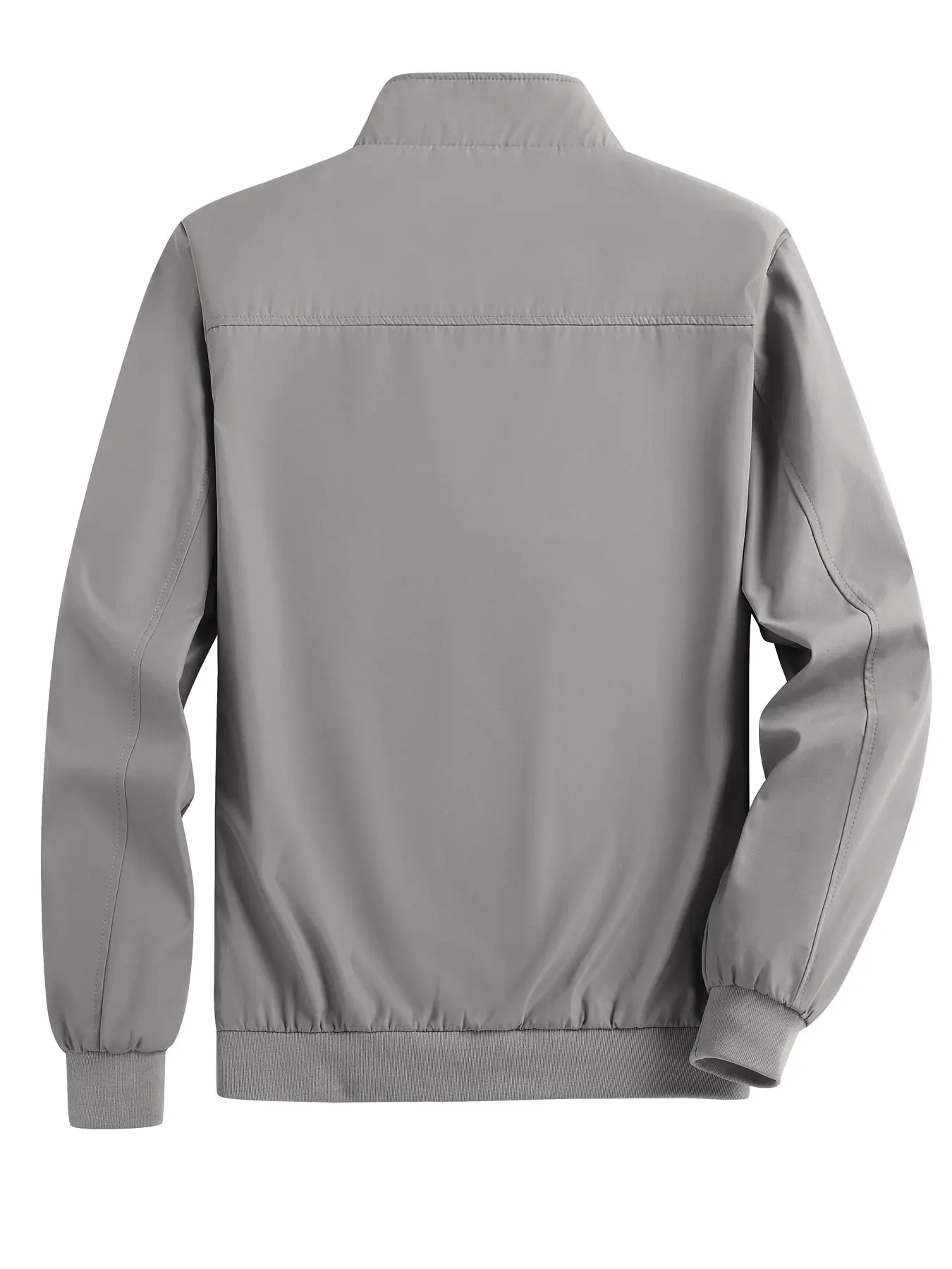 Men's Spring and Autumn Thin Casual Jacket Solid Color Stand Collar Cardigan Jacket Men's Outdoor Sports Casual Versatile Top