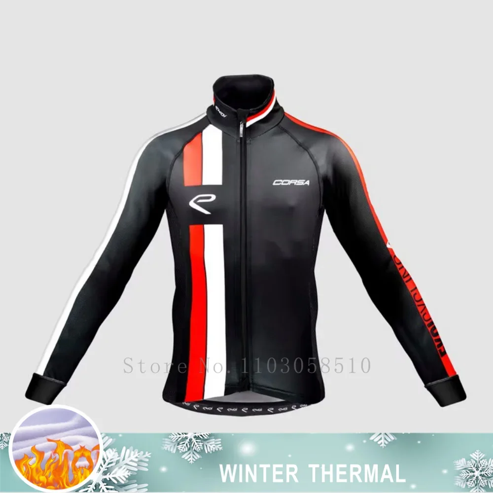 AliExpress NONE MEN Cycling Fleece Jersey Man Maillot Thermal Men's Outfit Winter Bicycle Clothes keep out the cold Long Sleeve jacket Clothing