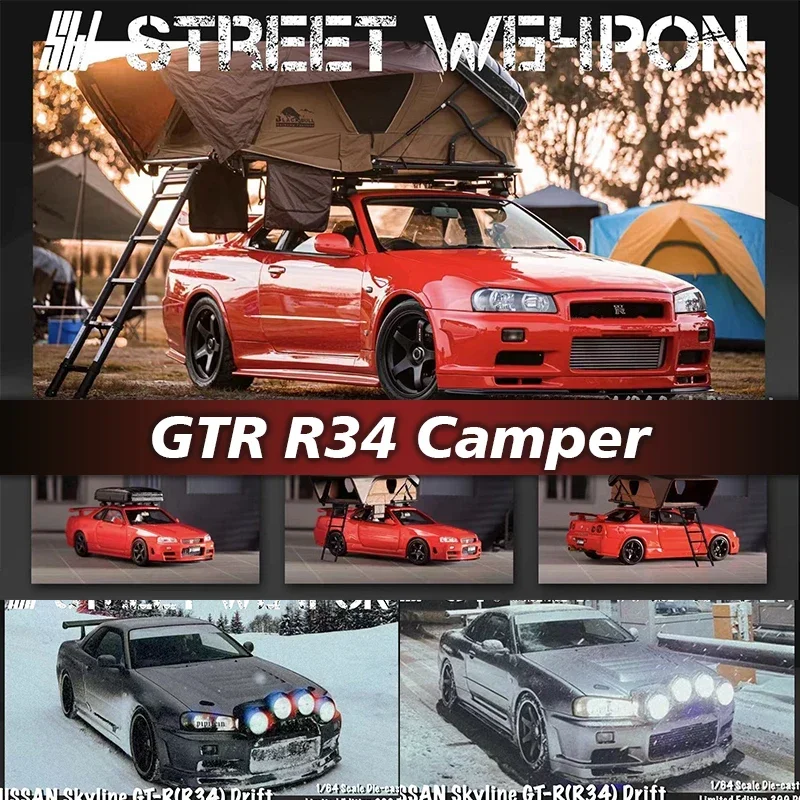 

SW 1:64 Skyline R34 Camper Accessories Drift Rally Lamp Diecast Diorama Car Model Toys Street Weapon