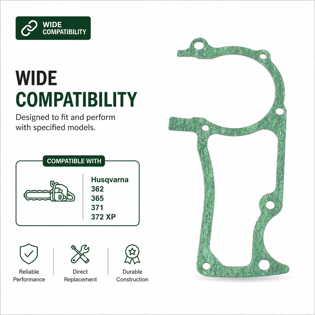 Gasket Oil Seal Kit for Husqvarna 362 365 371 372 XP Chainsaw, Crankcase Cylinder Muffler Gaskets 503627201 503909901 503775901