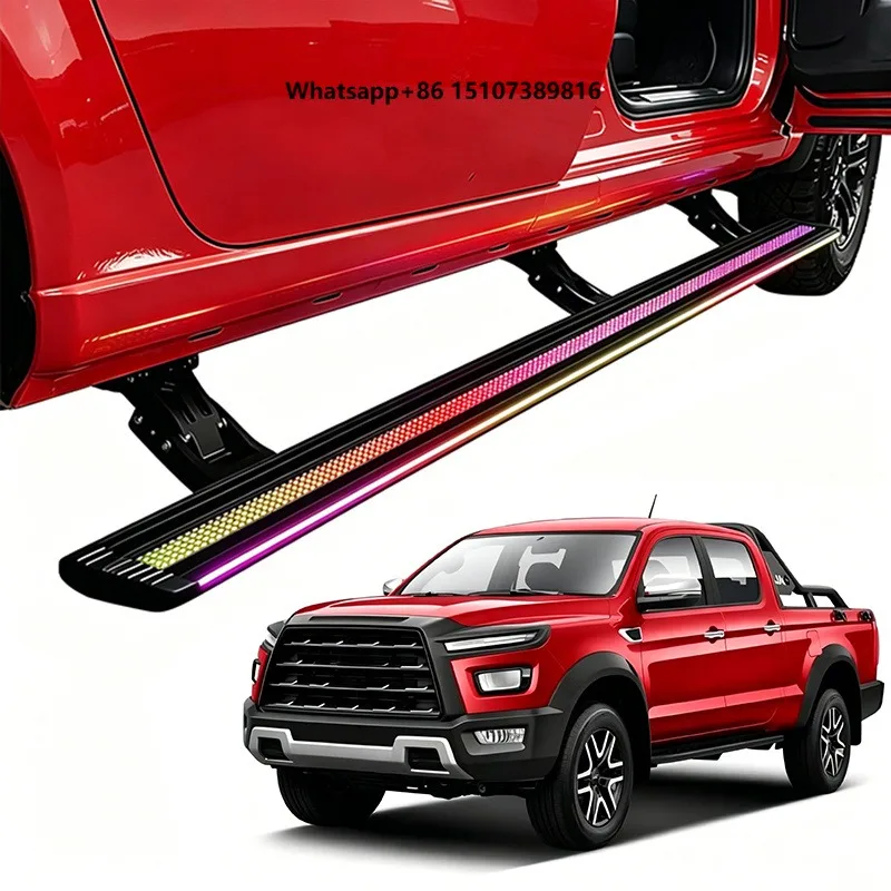 Automatic Electric Power Side Step Neon Led Dual Lights Running Board for JAC T9