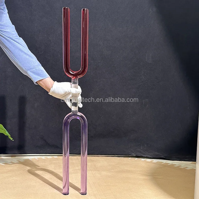 Giant Crystal Tuning Forks Double Side 528Hz Colorful Sound Therapy Quartz Diapason Sound Healing Instruments Meditation Yoga