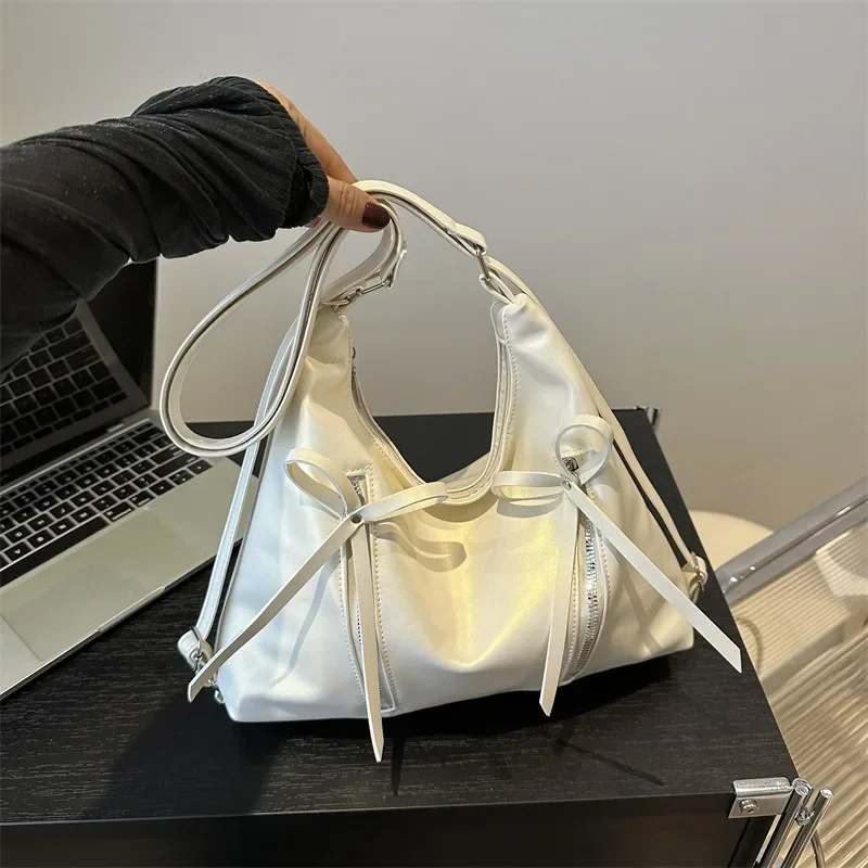 

Fashion Bow Gentle Shoulder Bag, Niche Korean Version Women's Armpit Bag, New Versatile Tote Bags