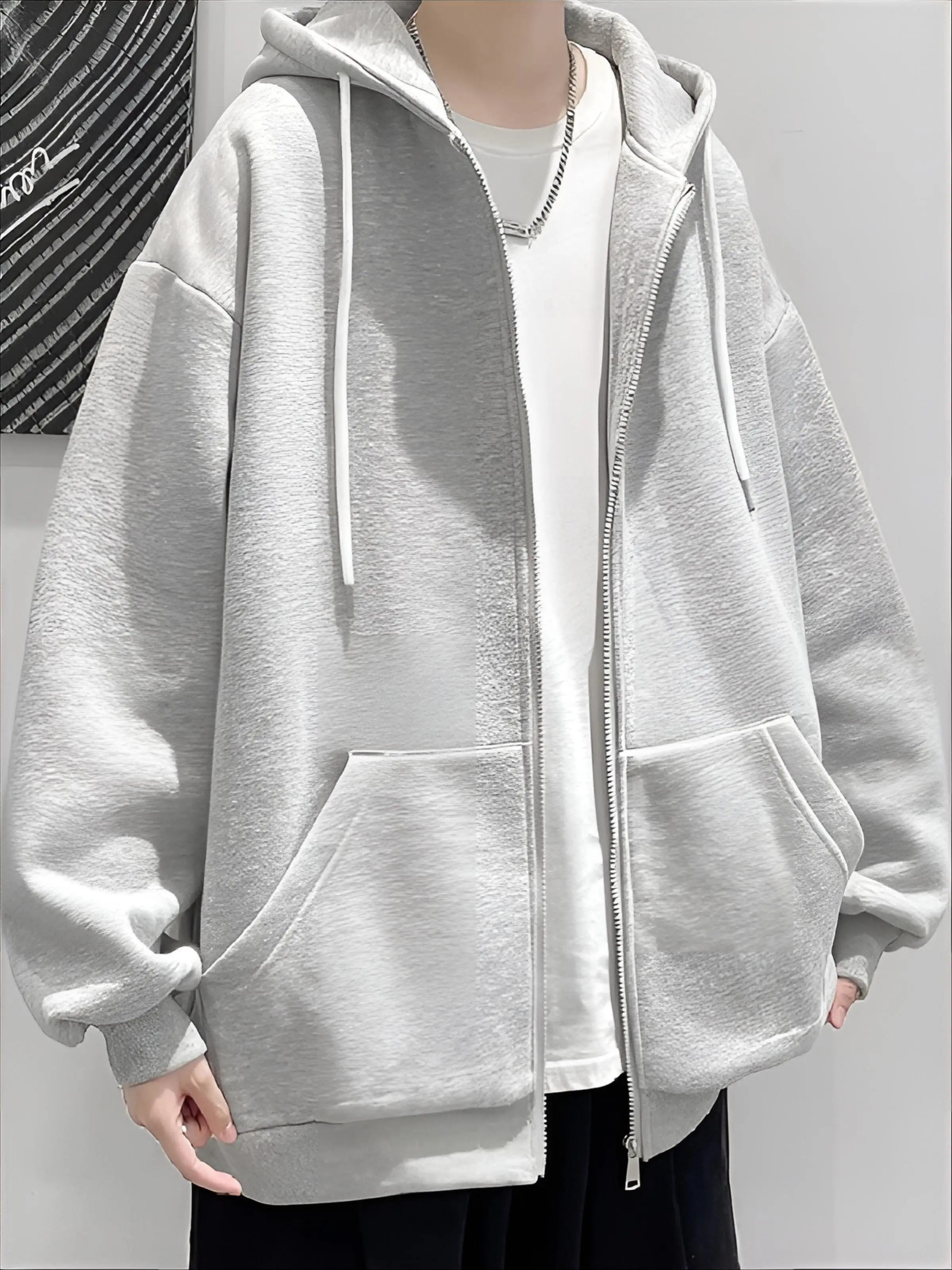 

Мужские толстовки с капюшоном в стиле аниме, весенние, элегантные, изысканные, для офиса и бизнеса, повседневная одежда для зрелых мужчин, BF-стиль