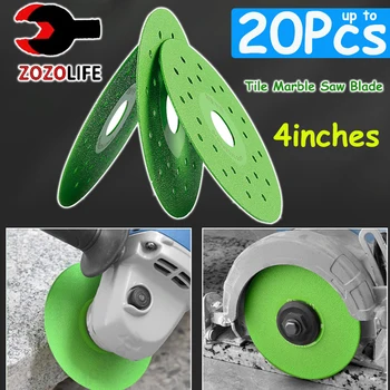 1-20 Stuks Super Dunne Tegel Doorslijpschijf 4 Inch Diamant Marmer Zaagblad Voor Porselein Keramische Glas graniet Jade Slijpschijf Disc