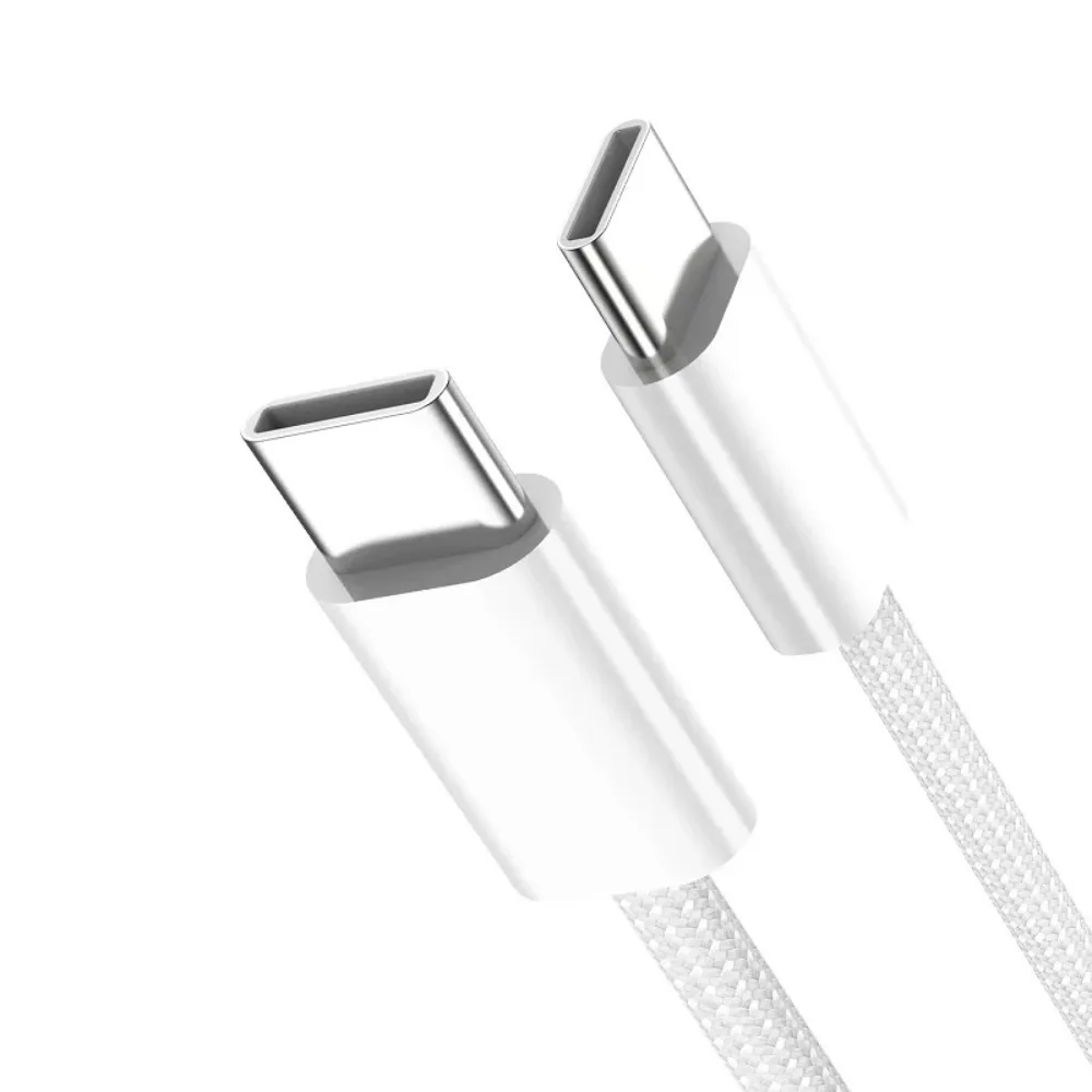 Cable de carga rápida PD 60W Tipo C a Tipo C de color para iPhone 15 15 Pro, Xiaomi, Samsung, Huawei, cable trenzado Tipo C de 1M 2M 3M