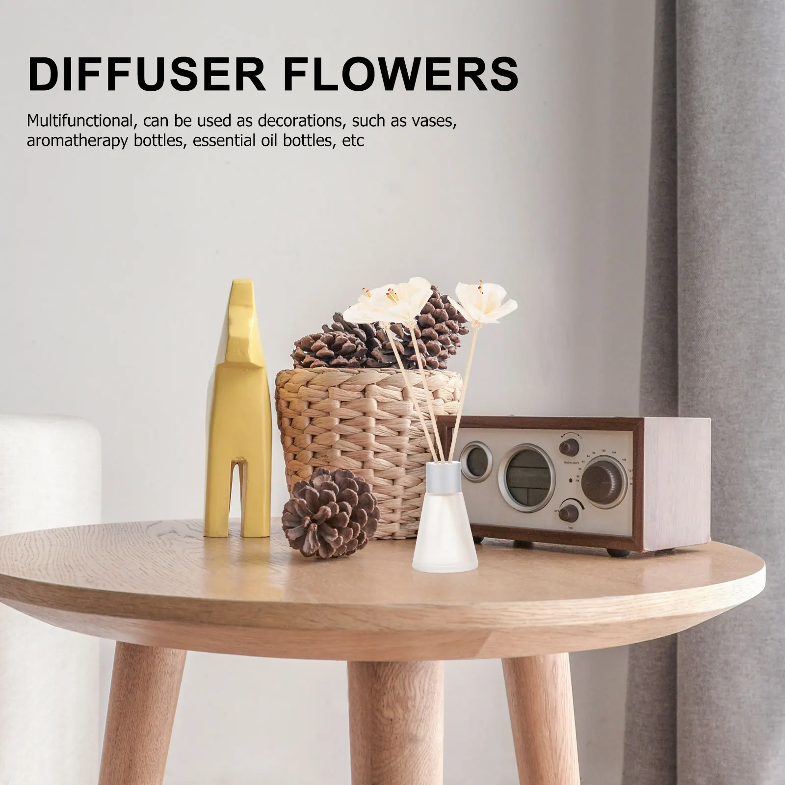 3 pcs Aromatherapy Dried Flower Sticks Fragrance Diffuser Wood Fiber Home Decorative Adornments Natural Incense Tools Essential