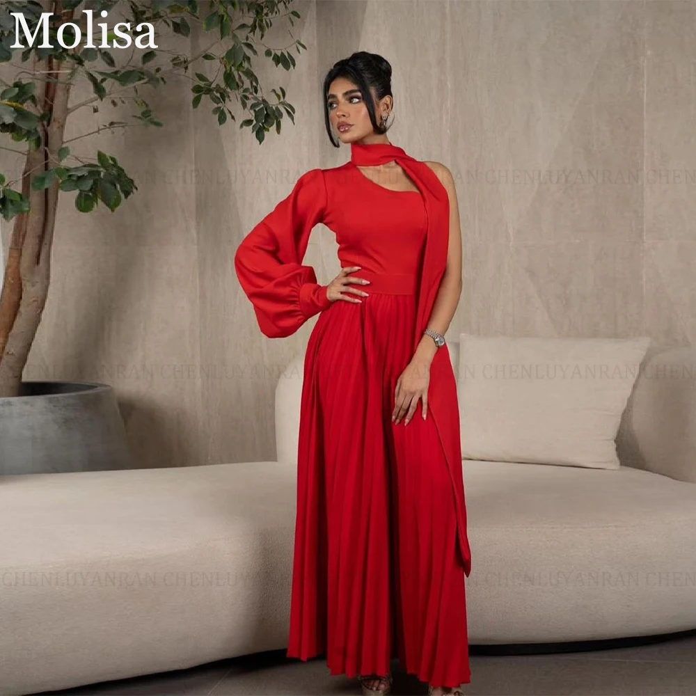 

MOLISA Fashion Jumpsuit Formal Occasion Dress 2025 Customized One Shoulder Pleated Elegant Party Evening Gowns فساتين ال